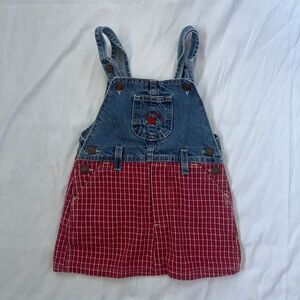 Vintage Lee Jeans Girls Denim Jumper‎ Dress